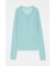ES SHEER HENRY NECK KNIT トップス