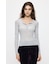 ES SHEER HENRY NECK KNIT トップス