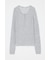 ES SHEER HENRY NECK KNIT トップス