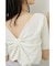 【WEB限定】BACKリボンギャザーニットTOP