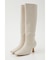 スクエアトゥスリムロングブーツ