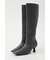 スクエアトゥスリムロングブーツ