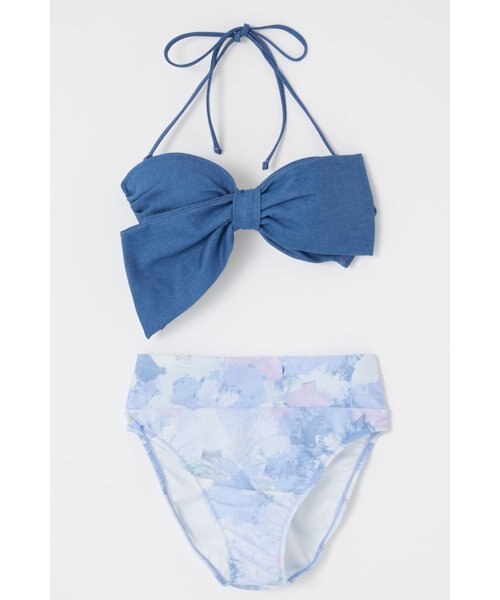 リボンdenim バンドゥカップ bikini｜リエンダの通販｜&mall