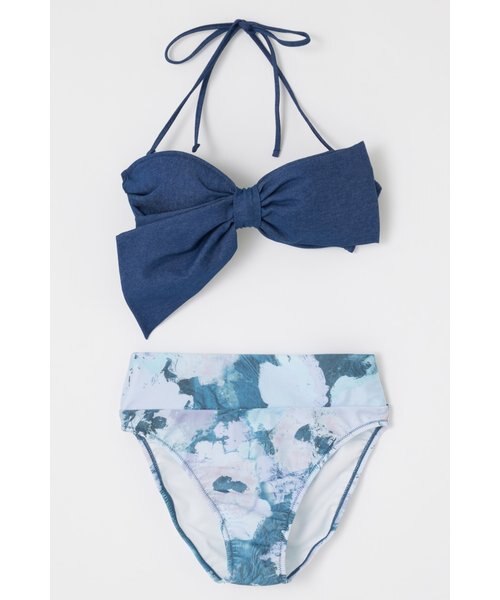 リボンdenim バンドゥカップ bikini｜リエンダの通販｜&mall