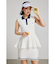 【RIENDA GOLF】シャイニーツイードペプラムニットTOP