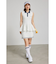 【RIENDA GOLF】シャイニーツイードペプラムニットTOP