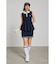 【RIENDA GOLF】シャイニーツイードペプラムニットTOP