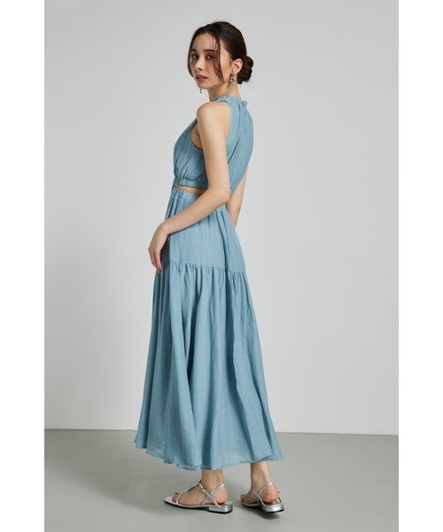 ホルターネックギャザーフレアワンピース ホルターネックギャザーフレアワンピース｜リエンダの通販｜&mall