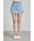 サイドカットデニムショートパンツ