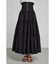ウェストシャーリングタックデザインフレアスカート