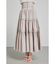 ウェストシャーリングタックデザインフレアスカート