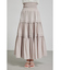 ウェストシャーリングタックデザインフレアスカート