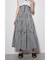 ウェストシャーリングタックデザインフレアスカート