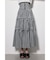 ウェストシャーリングタックデザインフレアスカート