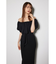 シフォンオフショルタイトニットワンピース