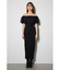 シフォンオフショルタイトニットワンピース