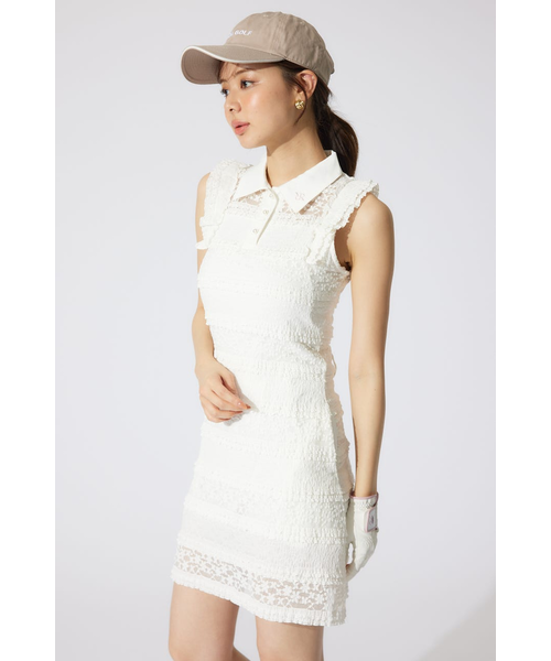 一部店舗・WEB限定】【RIENDA GOLF】カットレースワンピース｜リエンダ