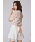 メッシュロゴショートニットトップス