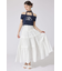 ウエストシャーリングタックデザインフレアスカート