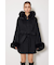 ウールMIXフードポンチョコート