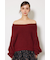 オフショルニットトップス
