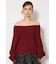 オフショルニットトップス