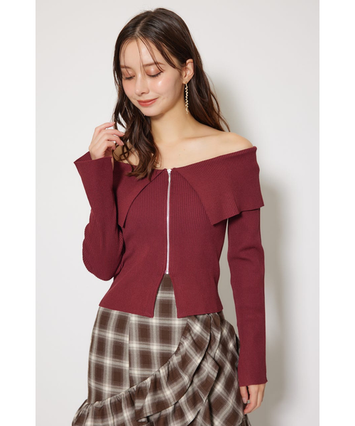 プラダ　リブニットトップス Prada リブニット トップ | グレー | FARFETCH JP