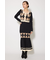 アーガイルバイカラーカーディガンセットニットワンピース