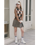 【一部店舗・WEB限定】【RIENDA GOLF】グレンチェックプリーツスカート