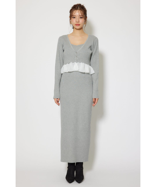 ペプラムカーデセットキャミワンピース｜リエンダの通販｜&mall
