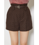 ベルト付きピンタックショートパンツ