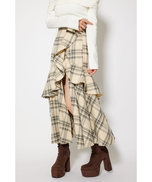 フリルスリットハイウエストスコートショートパンツ｜リエンダの通販