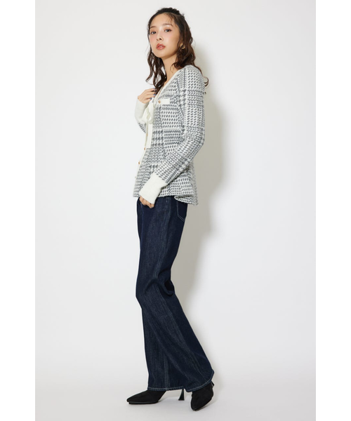 2WAYペプラムジャガードニットカーディガントップス｜リエンダの通販