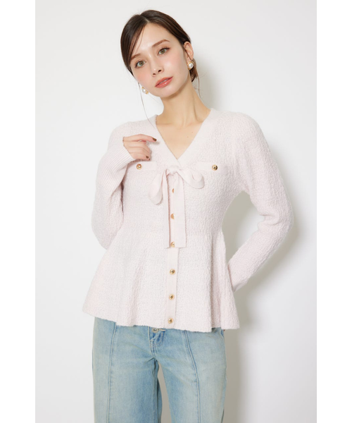 2WAYペプラムニットカーディガントップス｜リエンダの通販｜&mall