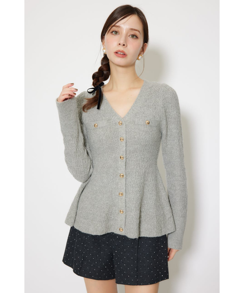 2WAYペプラムニットカーディガントップス｜リエンダの通販｜&mall