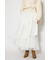 チュールレイヤードラッフルジャストウエストスカート