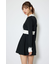 バイカラーミニニットワンピース