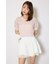 レイヤードパターンジャストウエストスコートショートパンツ