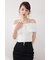 【AKB48 行天優莉奈さん着用アイテム】レースアップオフショルニットトップス