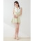 フリルシャツドッキングニットマーメイドミニワンピース