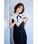 【AKB48 倉野尾成美さん着用アイテム】フリルシャツドッキングニットマーメイドワンピース