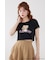 【HELLO KITTY】グリッターロゴミニTシャツ