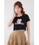 【HELLO KITTY】グリッターロゴミニTシャツ