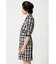 COLOR PLAID BACK GATHER S／ワンピース