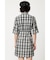 COLOR PLAID BACK GATHER S／ワンピース