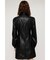 F／LEATHER PUFF SLEEVE ワンピース