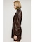 F／LEATHER PUFF SLEEVE ワンピース