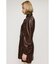 F／LEATHER PUFF SLEEVE ワンピース
