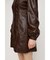 F／LEATHER PUFF SLEEVE ワンピース