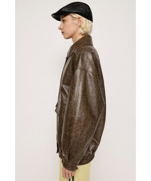 SLY FAUX LEATHER OVERSIZE ブルゾン 楽天市場】FAUX LEATHER ZIP UP ブルゾン SLY スライ ジャケット